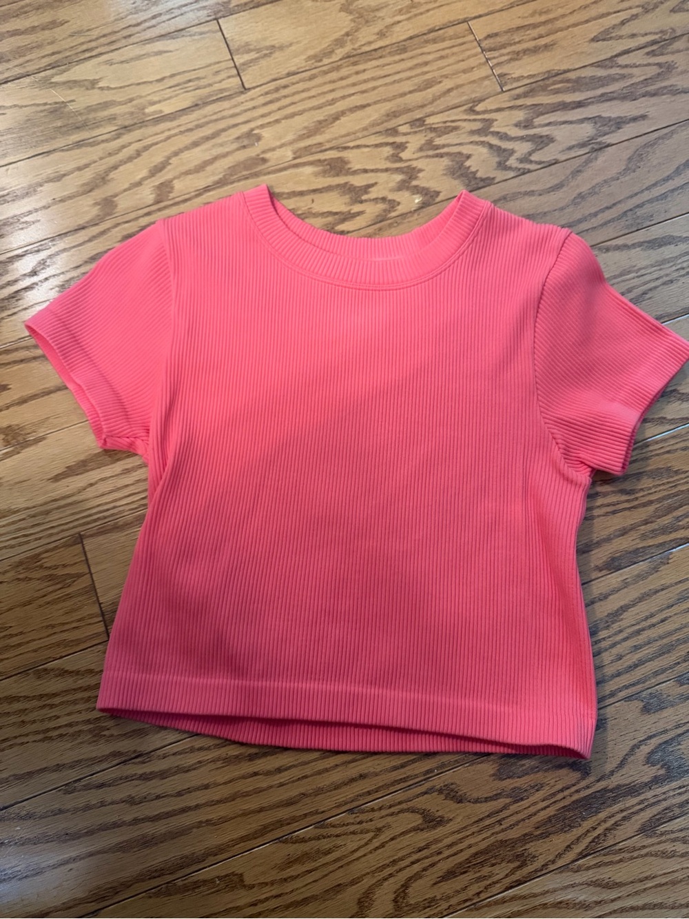 Womens Short Sleeve Ribbed Top